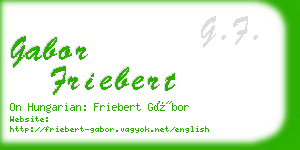 gabor friebert business card